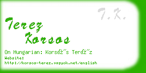 terez korsos business card